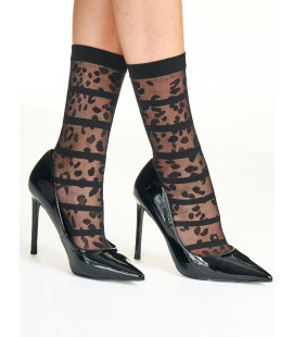 SOSETE - Animal Print Socks Black 20 Den